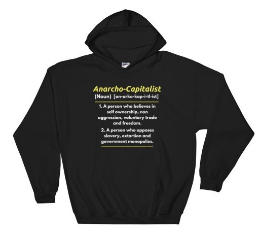 anarcho hoodie black
