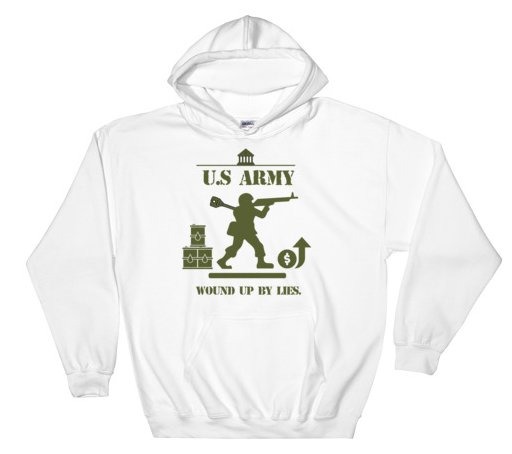 army hoodie white