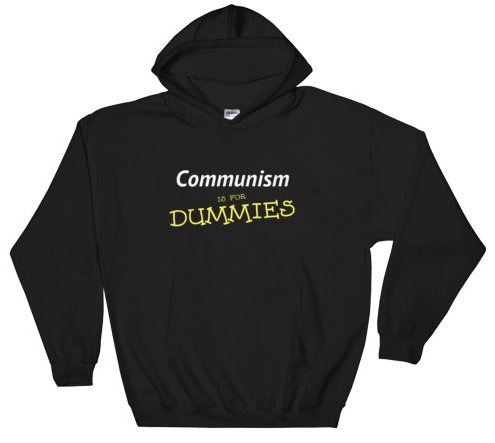 communism hoodie black
